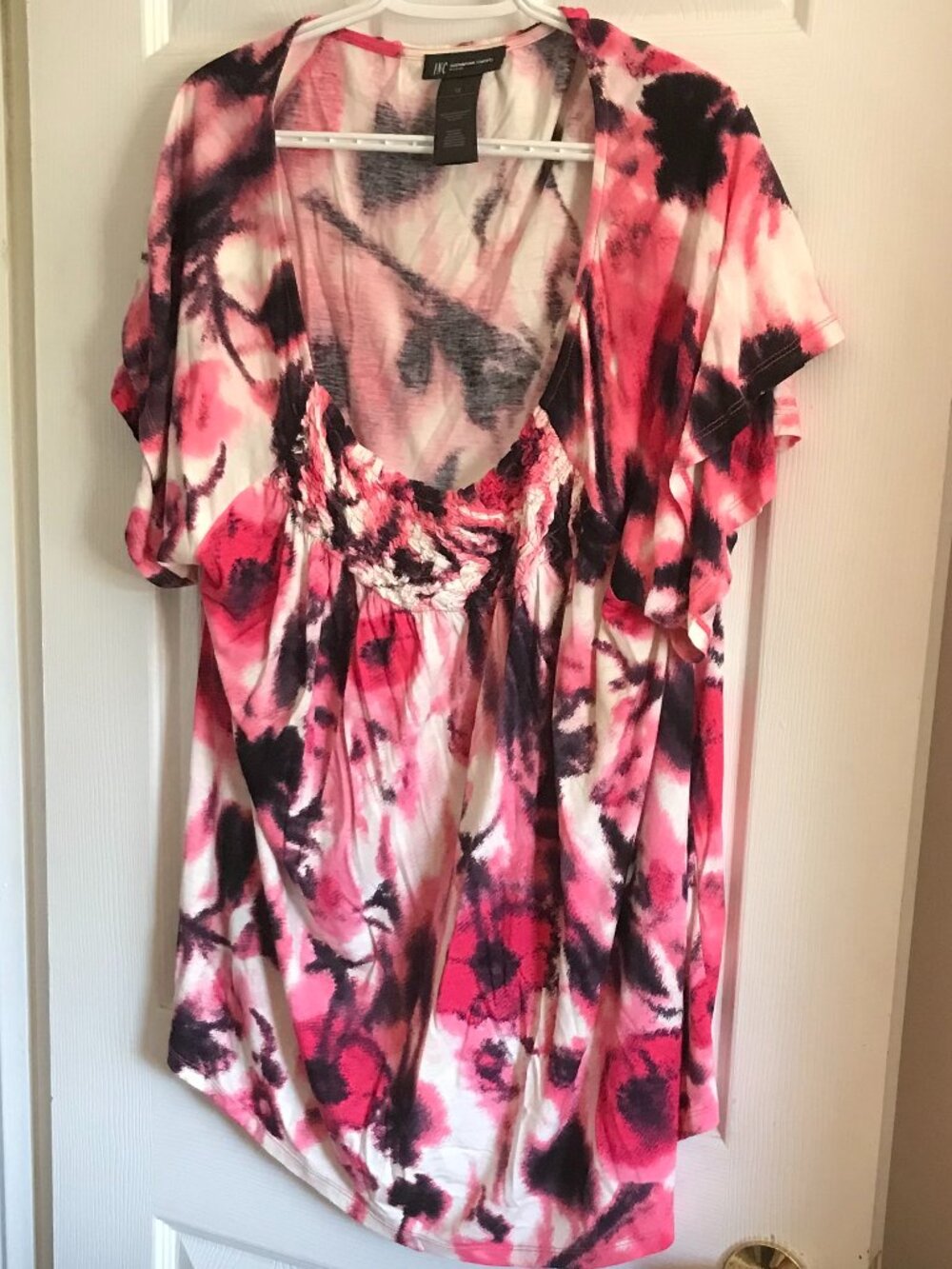 INC Floral & Tie Dye Top Plus Size 1X
